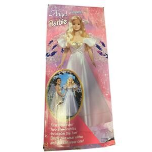 My size angel barbie VGUC 1990s with wings and halos